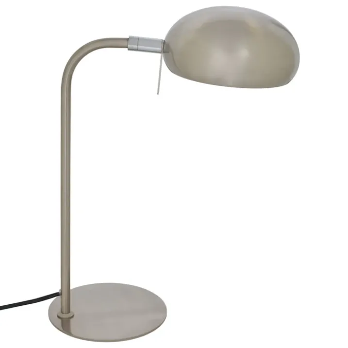 Lampe à poser en métal avec abat-jour arrondi
