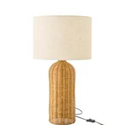 Lampe à poser en métal avec pied cylindrique ajouré