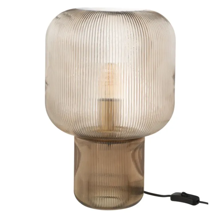 Lampe à poser en verre strié design