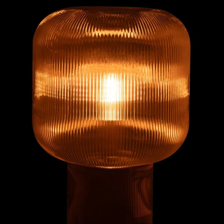 Lampe à poser en verre strié design