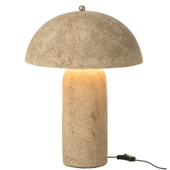 Lampe à poser forme champignon en papier mâché