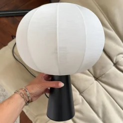 Lampe à poser métal et coton