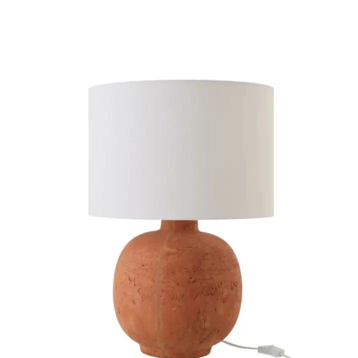 Lampe à poser ronde en poterie