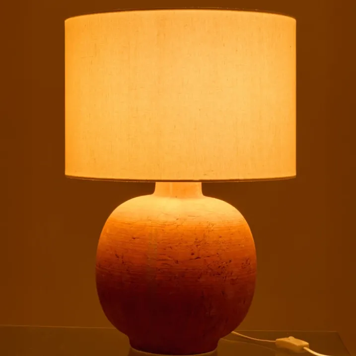 Lampe à poser ronde en poterie
