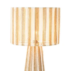 Lampe salon en cordes rayées