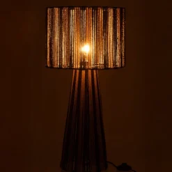 Lampe salon en cordes rayées