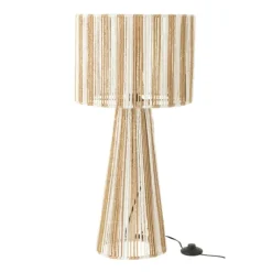 Lampe salon en cordes rayées