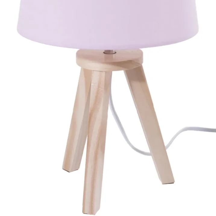 Lampe trépied bois