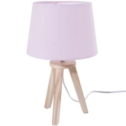 Lampe trépied bois