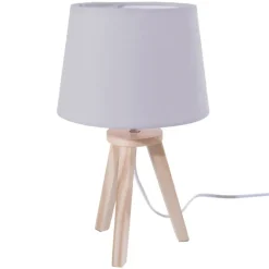 Lampe trépied bois