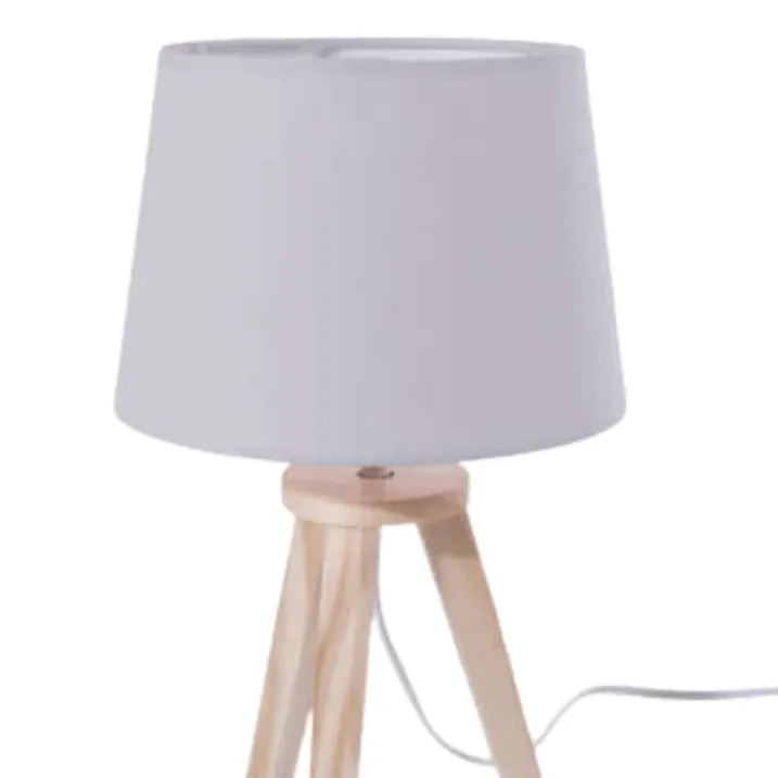 Lampe trépied bois