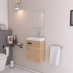 Lave main avec miroir