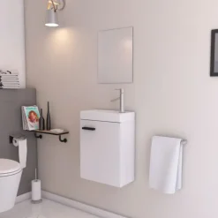 Lave main avec miroir