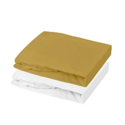 Lot alèse imperméable et drap-housse bébé en coton