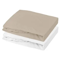 Lot alèse imperméable et drap-housse bébé en coton