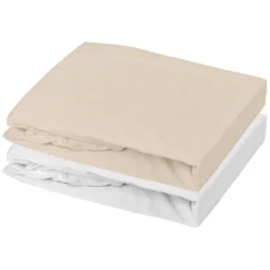 Lot alèse imperméable et drap-housse bébé en coton