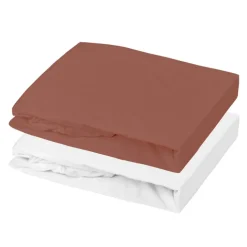 Lot alèse imperméable et drap-housse bébé en coton