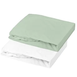 Lot alèse imperméable et drap-housse bébé en coton