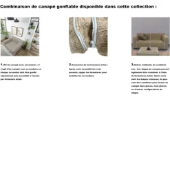Lot de 2 accoudoirs gonflables pour fauteuil modulable extérieur FORMENTERA