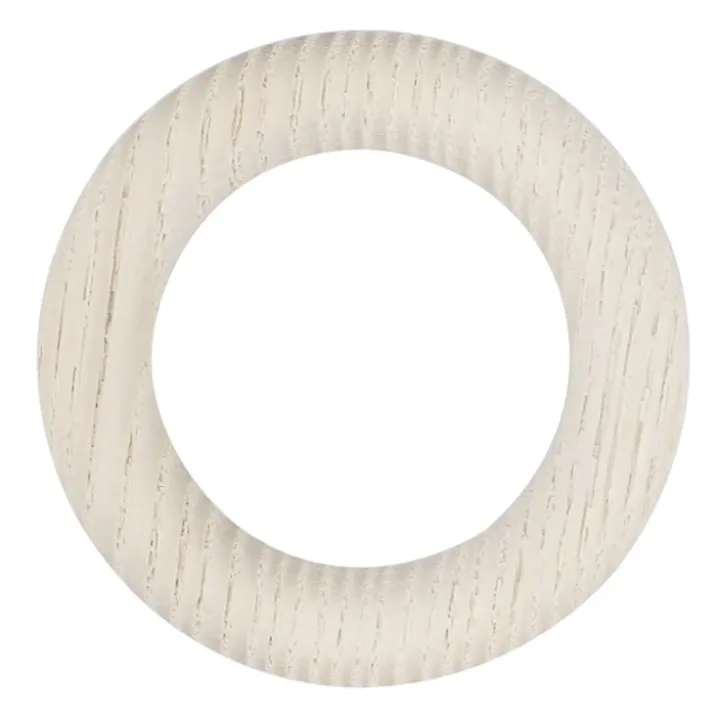 Lot de 10 anneaux en frêne pour tringle D28 mm