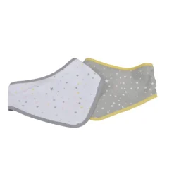 Lot de 2 bavoirs bandana étoiles