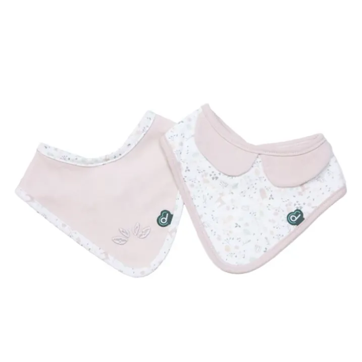 Lot de 2 bavoirs esprit fleuri