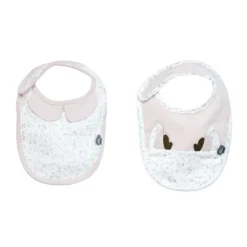 Lot de 2 bavoirs fleuris