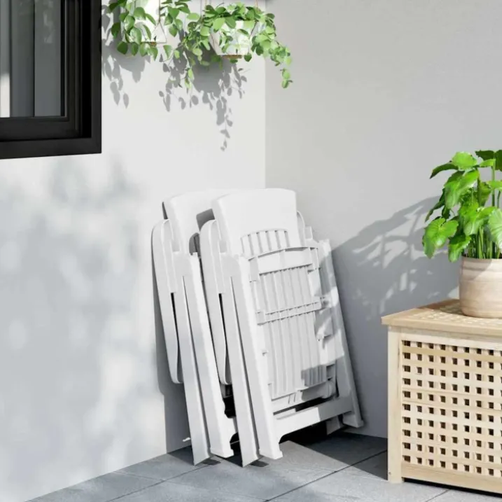 Lot de 2 chaises de jardin inclinables pliantes