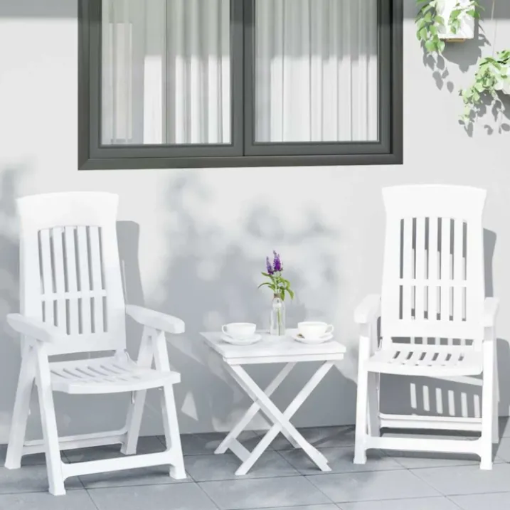 Lot de 2 chaises de jardin inclinables pliantes