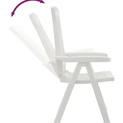 Lot de 2 chaises de jardin inclinables pliantes