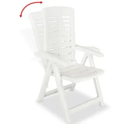 Lot de 2 chaises de jardin inclinables pliables