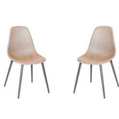 Lot de 2 chaises exterieur en résine tressée