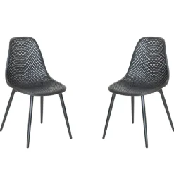 Lot de 2 chaises exterieur en résine tressée