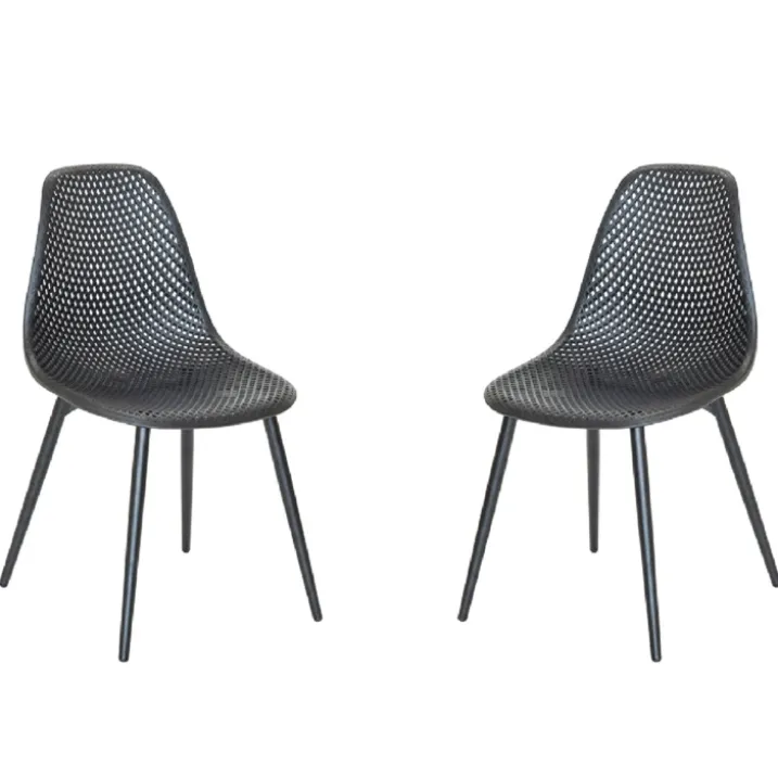 Lot de 2 chaises exterieur en résine tressée