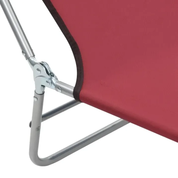 Lot de 2 chaises longues pliables
