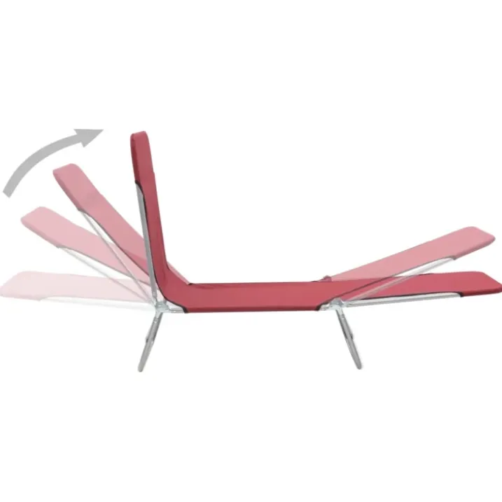 Lot de 2 chaises longues pliables