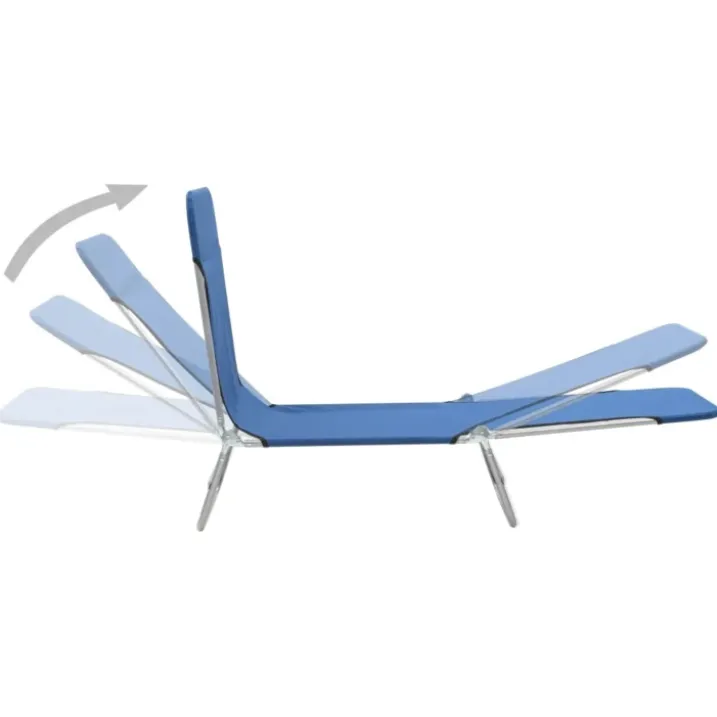 Lot de 2 chaises longues pliables