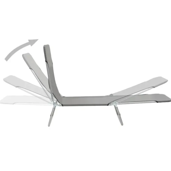Lot de 2 chaises longues pliables