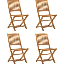 Lot de 4 chaises pliables d'extérieur