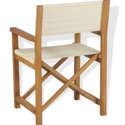 Lot de 2 chaises pliantes en Teck Saint-Tropez