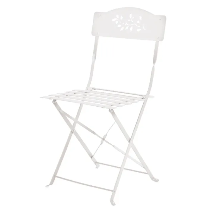Lot de deux chaises de jardin pliante en acier