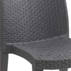 Lot de 4 fauteuils extérieurs Lady effet rotin