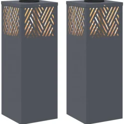 Lot de 2 lampes de chemin solaire LED extérieur