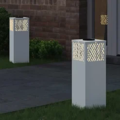 Lot de 2 lampes de chemin solaire LED extérieur