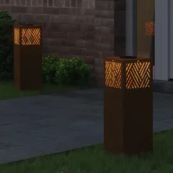 Lot de 2 lampes de chemin solaire LED extérieur