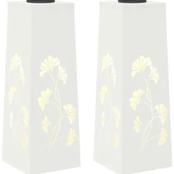 Lot de 2 lampes de chemin solaire LED extérieur végétal