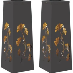 Lot de 2 lampes de chemin solaire LED extérieur végétal