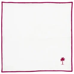 Lot de 4 serviettes de table brodées