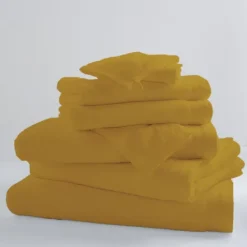 Lot de 2 Serviettes De Toilette Unies et Colorées