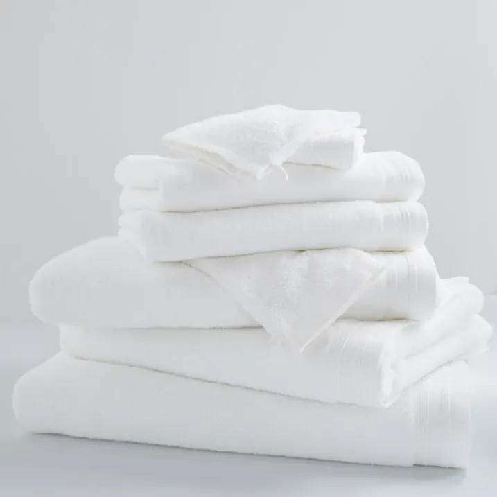 Lot de 2 Serviettes De Toilette Unies et Colorées